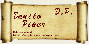 Danilo Piper vizit kartica